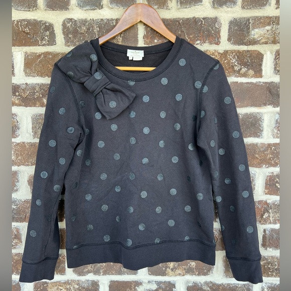 kate spade Sweaters - Kate Spade: Black Polka Dot Sweater with Bow Accent: Size XS